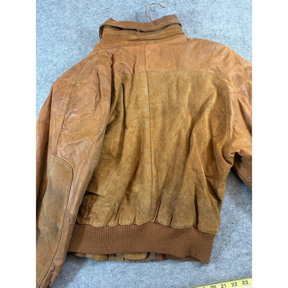 Vintage 80s East West Chore Waxed Jacket Womens Small Brown Patchwork Outdoor - Picture 4 of 6